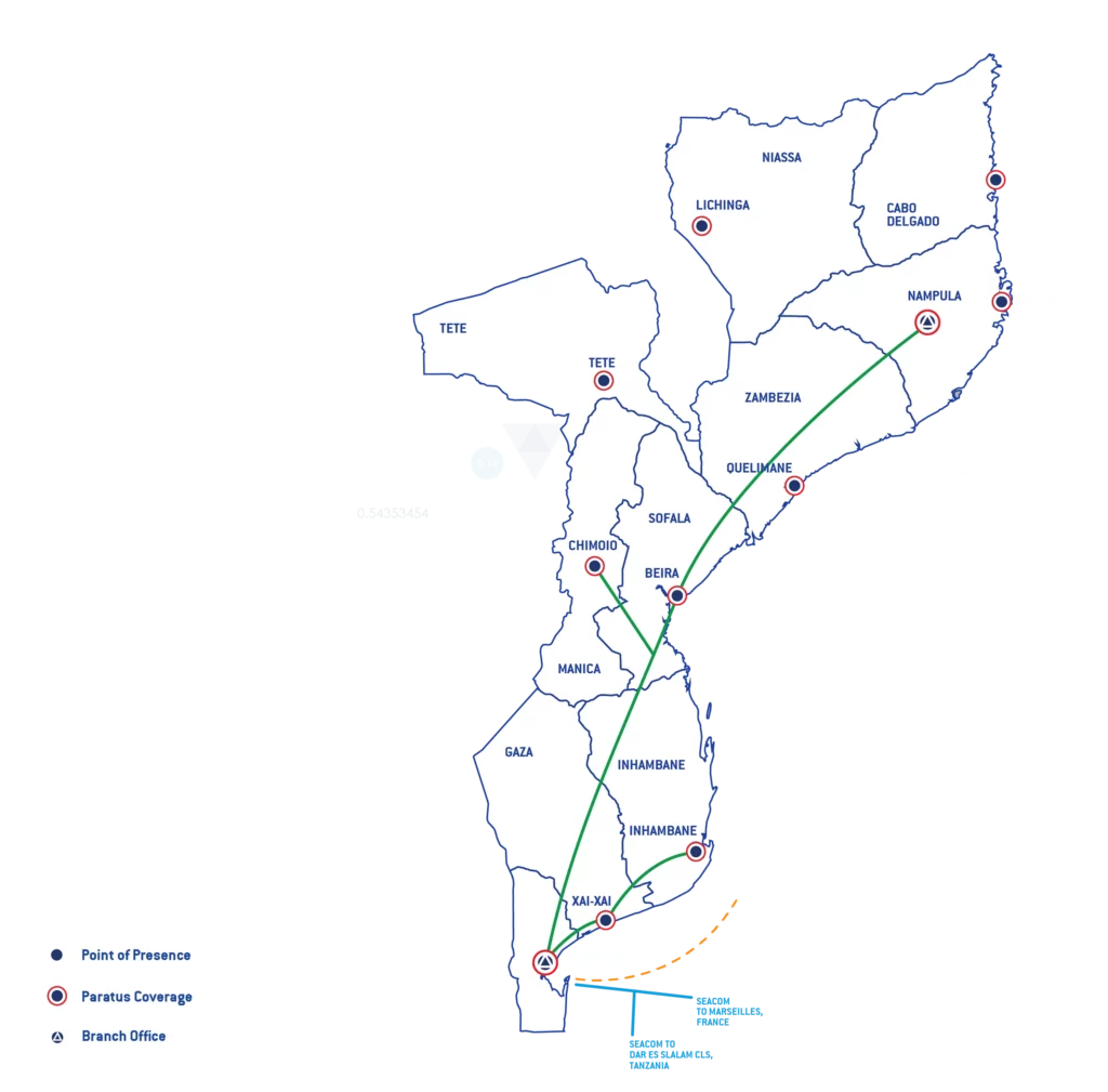 Paratus África - Mapa de Moçambique