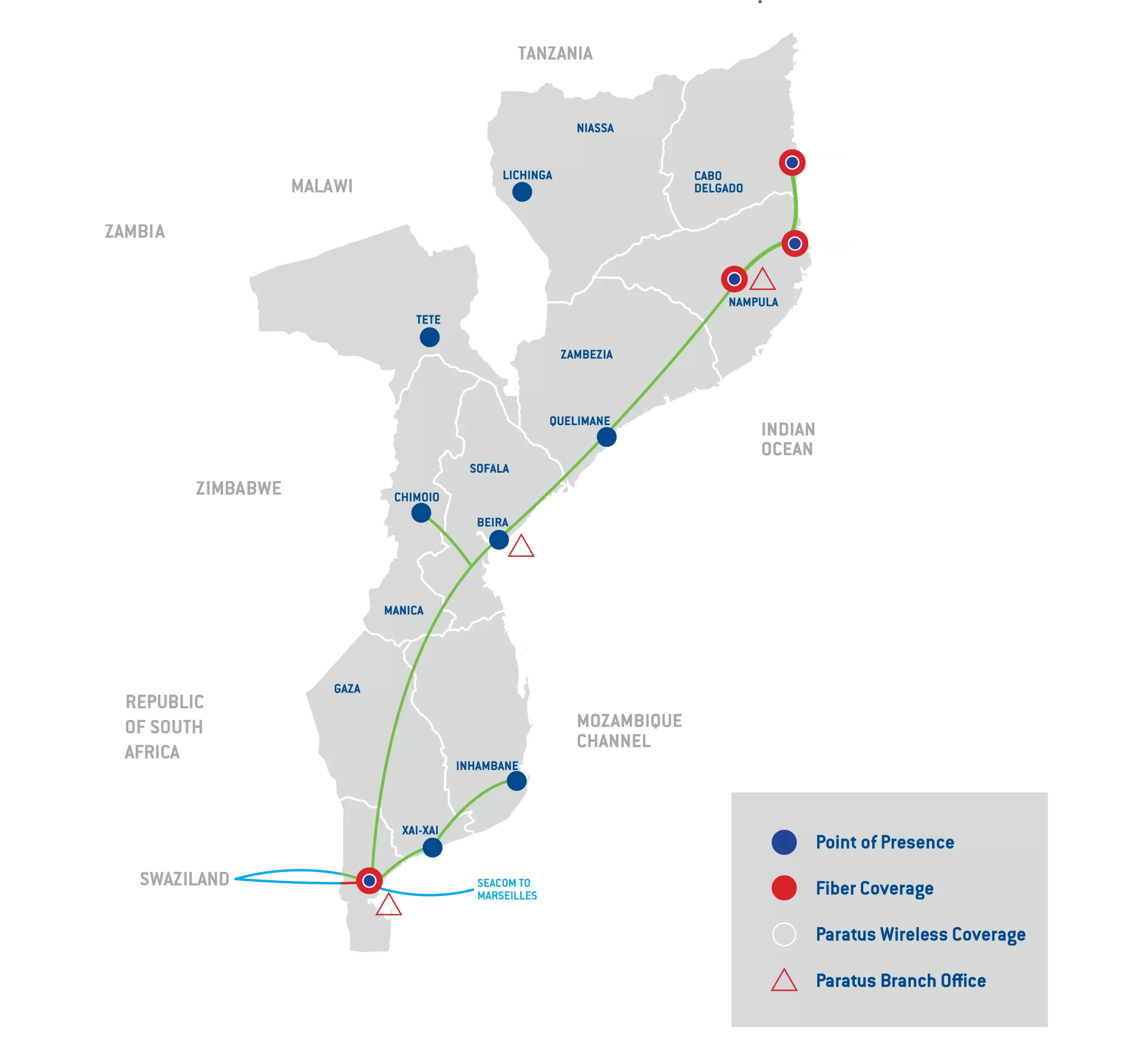 Paratus Africa - Mozambique Map