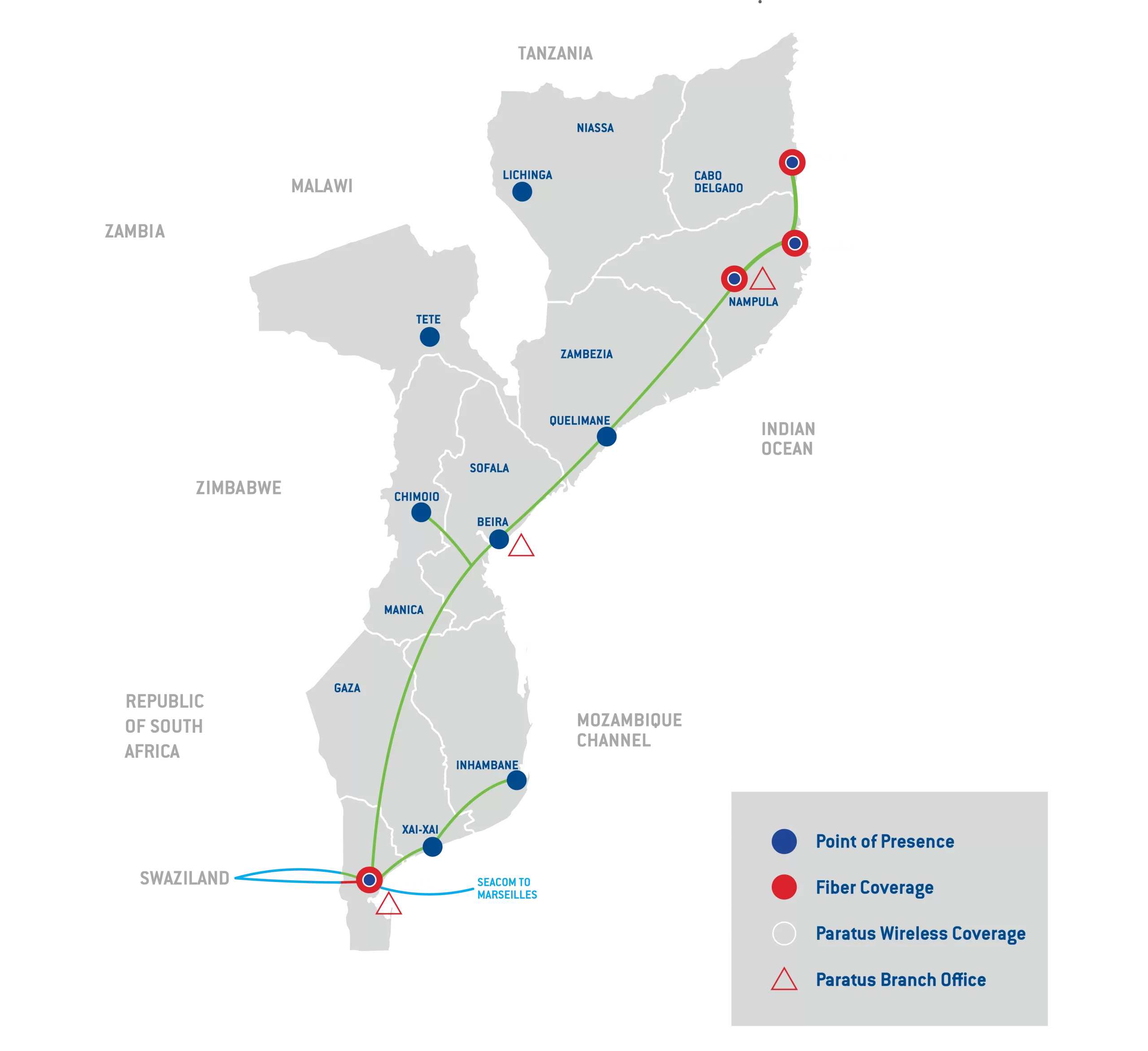 Paratus Africa - Mozambique Map