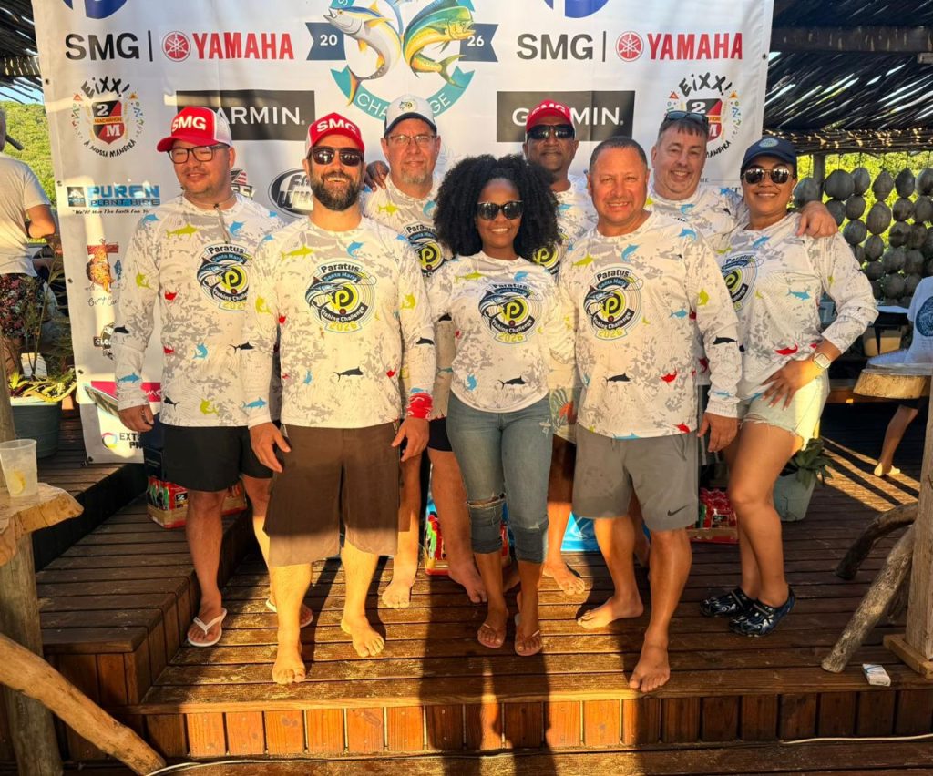 The Paratus team “Sailfish" at sundown after the first day of fishing.