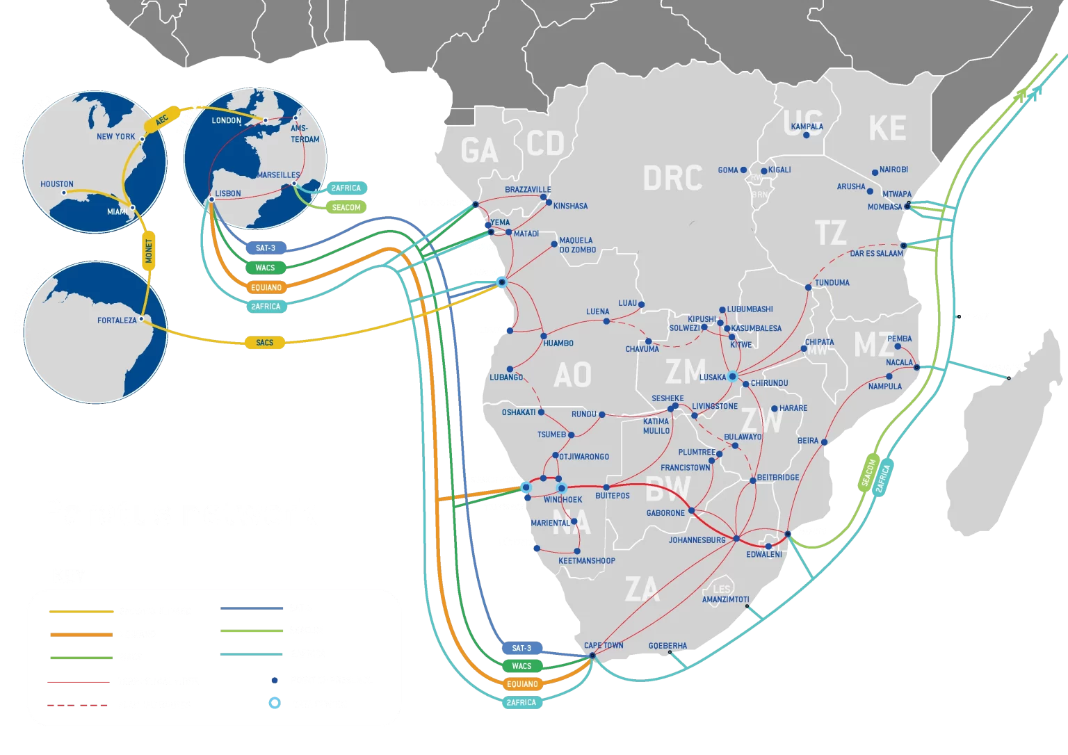 Paratus Africa footprint map