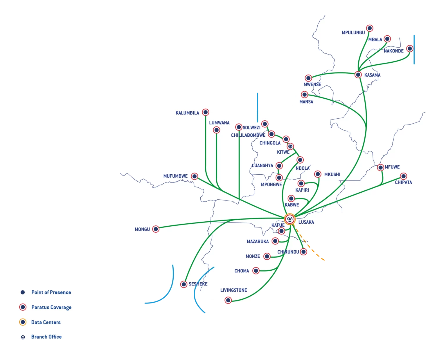 Paratus Africa Zambia Map